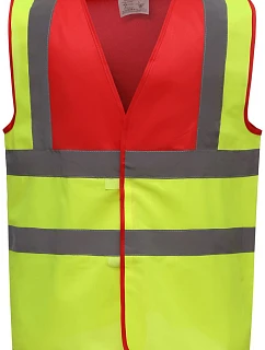 Yoko HVW 100 Hi-Vis bezpečnostná vesta 79.W100 červená/výrazne žltá