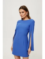 K190 Mini šaty s delenými rukávmi - modré