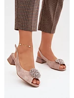 Sandále na podpätku model 225955 Krok vo veľkom štýle