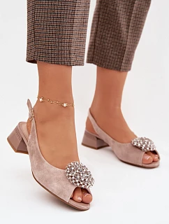 Sandále na podpätku model 225955 Krok vo veľkom štýle