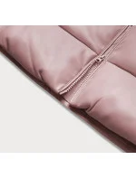 Teplá dámska vesta v púdrovo ružovej farbe z eko kože (D-3231-59S) Teplá dámska vesta v púdrovo ružovej farbe z eko kože (D-3231-59S)