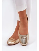Eleganckie Baleriny Damskie Z Ozdobą Vinceza 62206 Złote