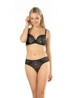Dámske push up nohavičky DESIRE Black with beige - Mefemi Nipplex