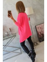 Oversize blúzka ružová neónová