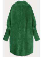 Zelený vlnený prehoz cez oblečenie typu alpaka (7108)