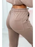 Izolovaná súprava s výšivkou Los Angeles tmavo béžová Izolovaná súprava s výšivkou Los Angeles tmavo béžová