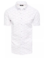 Pánske tričko s krátkym rukávom biele Dstreet KX1007