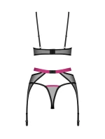 Dámsky sexy set Novenes 3-dielny set Black - Obsessive Dámsky sexy set Novenes 3-dielny set Black - Obsessive