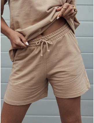 SWAN dámske šortky béžové FashionStreet SY0326 SWAN dámske šortky béžové FashionStreet SY0326