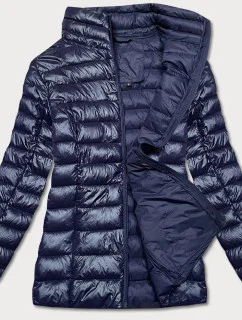 Tmavomodrá ľahká prešívaná dámska bunda (5M706-224)