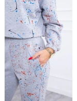 Izolovaná sada s farebnou potlačou sivá