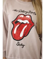 Bavlnené tepláky s potlačou + nohavice púdrovo ružové Bavlnené tepláky s potlačou + nohavice púdrovo ružové