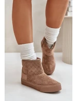 Snehové topánky so zipsom a kožušinou Big Star beige