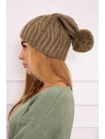 Čiapka s fleecom Paulina K227 khaki - Oliwier