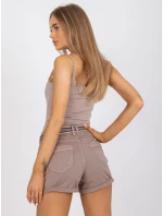 Šortky D63990Z62190K svetlo hnedé