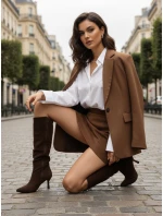 Dámske semišové hnedé topánky FashionStreet ZY1324 Dámske semišové hnedé topánky FashionStreet ZY1324