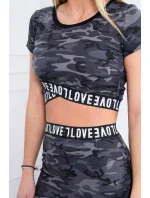 Súprava blúzky so sukňou moro graphite+black