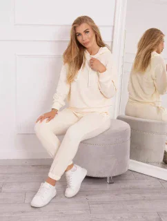 Tepláková súprava s kapucňou ecru