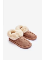 Papcie Damskie Z Futerkiem Beżowe Lanoze