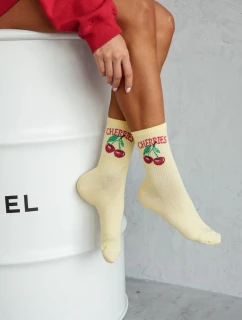 Skarpetki Damskie CHERRIES Żółte