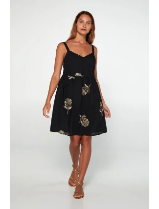Vamp - Vyšívané šaty bez rukávov 20456 - Vamp