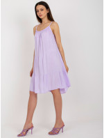 Svetlo fialové letné šaty voľného strihu OCH BELLA