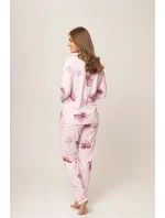 Dámske pyžamo 175/062 ružová vzor - Karol Dámske pyžamo 175/062 ružová vzor - Karol