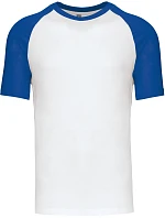 Kariban K 330 Baseballové tričko 20.K330 biele/kráľovská modrá