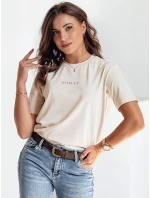 Dámske tričko WOMAN beige FashionStreet RY2552
