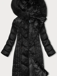 Dlhá zimná bunda slim-fit black S'west (B8201-1)