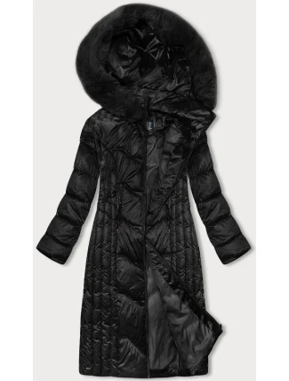 Dlhá zimná bunda slim-fit black S'west (B8201-1) Dlhá zimná bunda slim-fit black S'west (B8201-1)