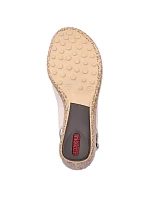 Pohodlné kožené sandále Rieker W RKR682 beige Pohodlné kožené sandále Rieker W RKR682 beige