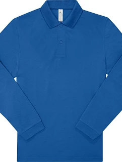 B&C My Polo 180 LSL Piqué – polokošeľa s dlhým rukávom 01.U425 kráľovská modrá