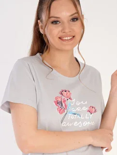 Dámska nočná košeľa s krátkym rukávom Cassie