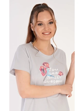 Dámska nočná košeľa s krátkym rukávom Cassie