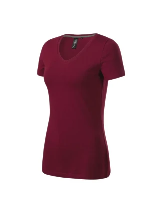 Malfini Action Tričko s výstrihom do V W MLI-70186 granátová