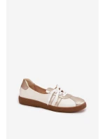Kožené dámske barefoot topánky Zazoo N1341 white and gold Kožené dámske barefoot topánky Zazoo N1341 white and gold