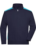 Daiber JN 868 Pracovná mikina s 1/4 zipsom – Farba 02.0868 tmavomodrá/tyrkysová Daiber JN 868 Pracovná mikina s 1/4 zipsom – Farba 02.0868 tmavomodrá/tyrkysová