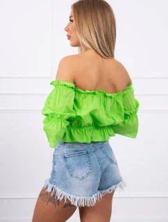 Svetlo zelená pruhovaná blúzka