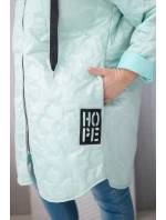 Dámska prešívaná bunda s kapucňou a HOPE Pink Neon