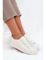 Ocieplane Niskie Trampki Damskie Big Star OO274927 Białe