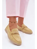 Dámské mokasíny Žluté s přezkou Belinae