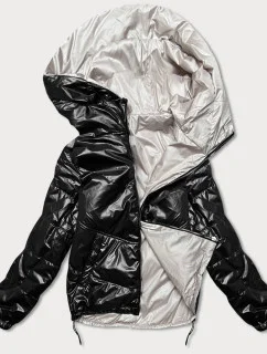 Čierna/béžová dámska bunda (BH-2204)