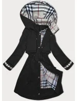 Dámska tenká parka s kapucňou BH Forever čierna (BH-2403)