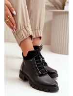 Nízke dámske členkové topánky zateplené z ekokože čierne Erisabelle Nízke dámske členkové topánky zateplené z ekokože čierne Erisabelle