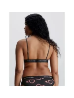 Dámska podprsenka 000QF7478E H1R čierna so srdiečkami - Calvin Klein