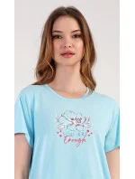 Dámska nočná košeľa s krátkym rukávom Eliska mint - Vienetta Dámska nočná košeľa s krátkym rukávom Eliska mint - Vienetta