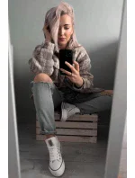 Dámske vysoké tenisky GG274013 White with Black - Big Star Dámske vysoké tenisky GG274013 White with Black - Big Star