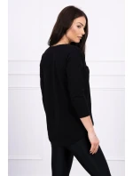 Blúzka s potlačou Tide čierna Blúzka s potlačou Tide čierna