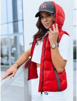 Dámska prešívaná vesta WISE OWL červená FashionStreet TY3783